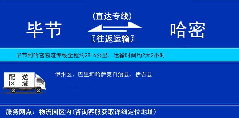 畢節(jié)到哈密物流專(zhuān)線