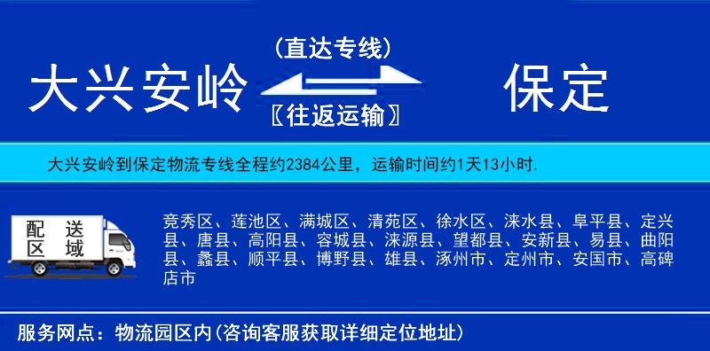 大興安嶺到保定物流專(zhuān)線