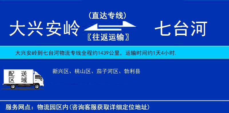 大興安嶺到七臺河物流專線