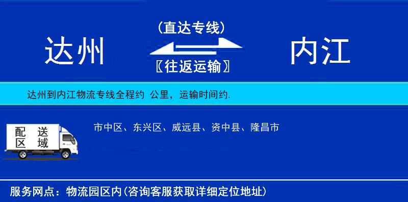 達州到內江物流專線