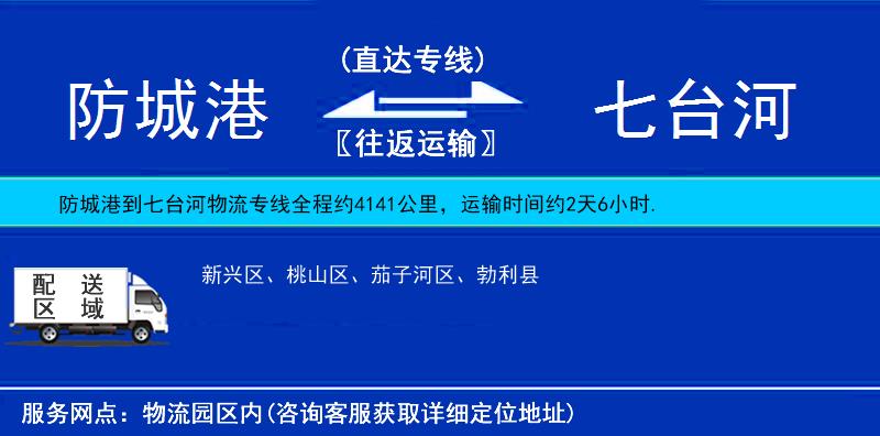 防城港到七臺河物流專線
