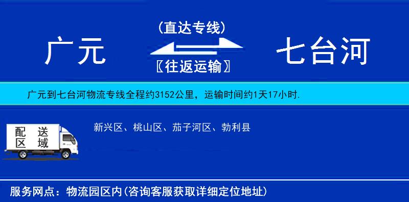 廣元到七臺(tái)河物流專線