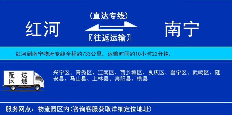 紅河到南寧物流專線