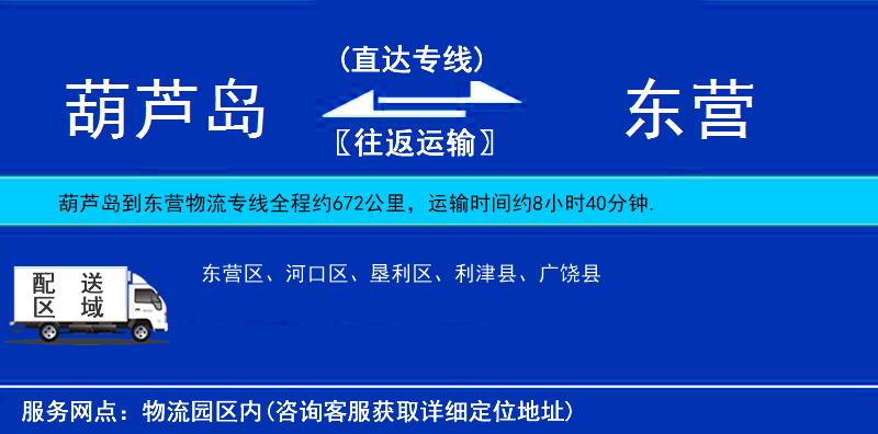 葫蘆島到東營(yíng)物流專線