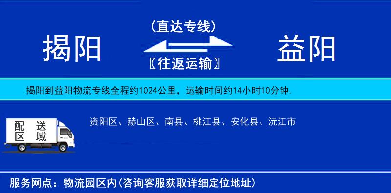 揭陽(yáng)到益陽(yáng)物流專線