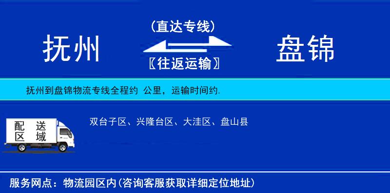 撫州到盤錦物流專線