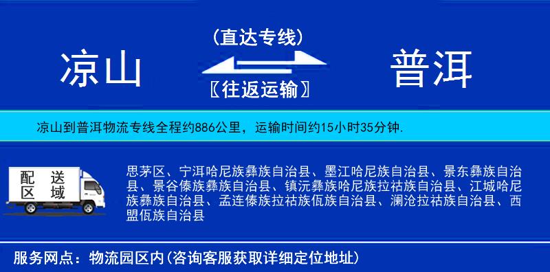 涼山到普洱物流專線