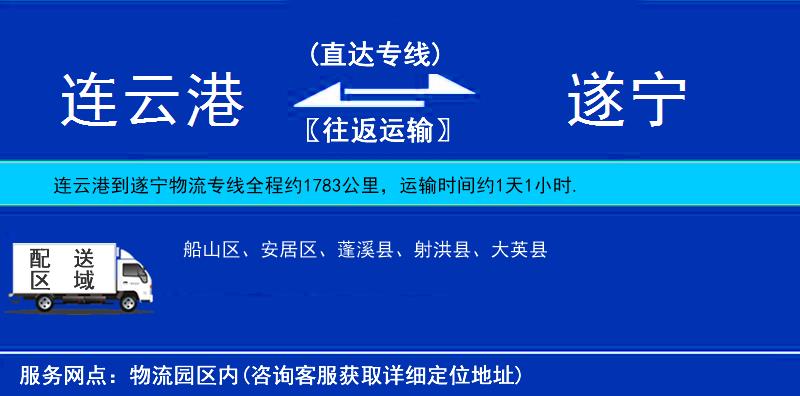 連云港到遂寧物流專線