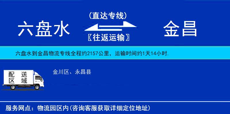 六盤水到金昌物流專線