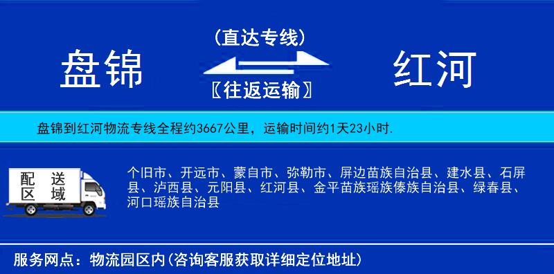 盤錦到紅河貨運(yùn)專線