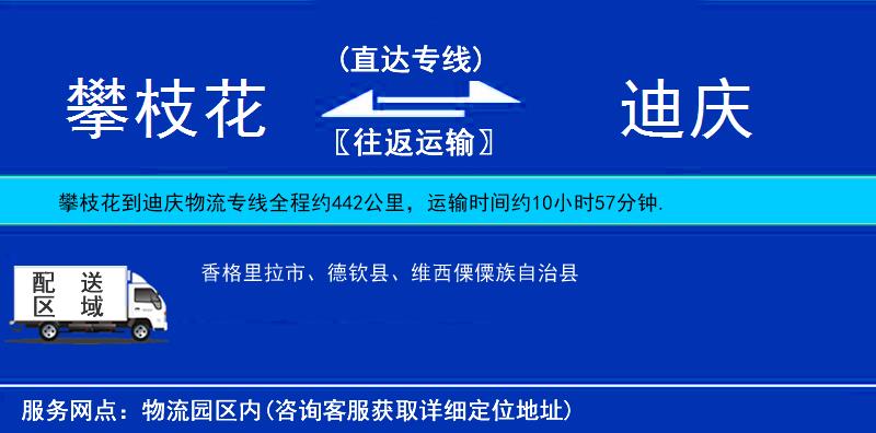 攀枝花到迪慶物流專線