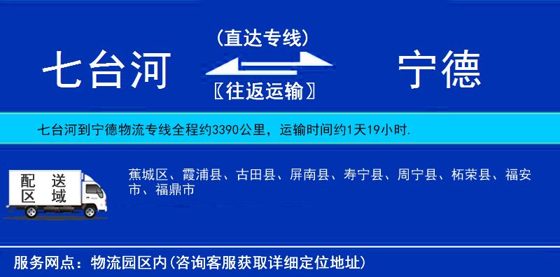 七臺河到寧德物流專線
