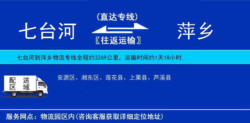 七臺(tái)河到萍鄉(xiāng)物流專線