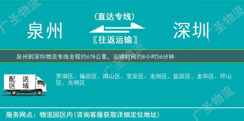 泉州到深圳物流專線