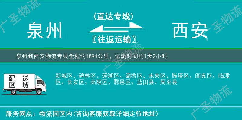 泉州到西安物流專線