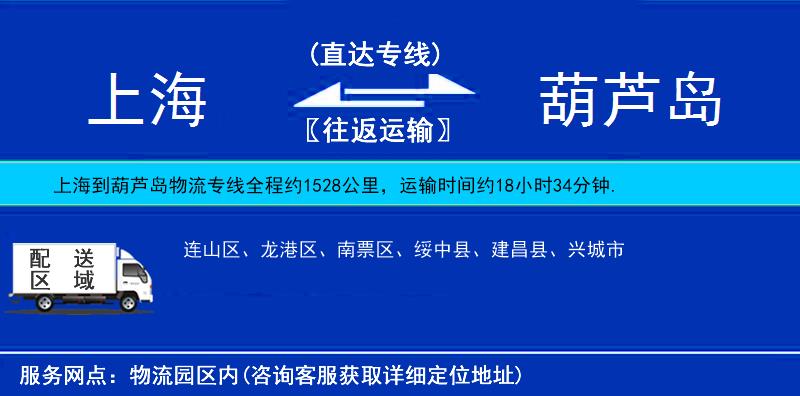上海到葫蘆島物流專線