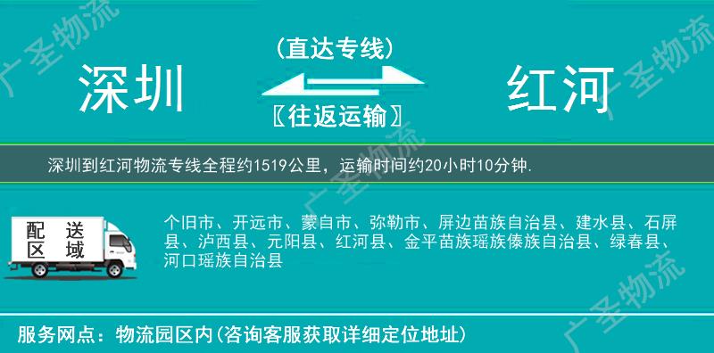 深圳到紅河物流專線
