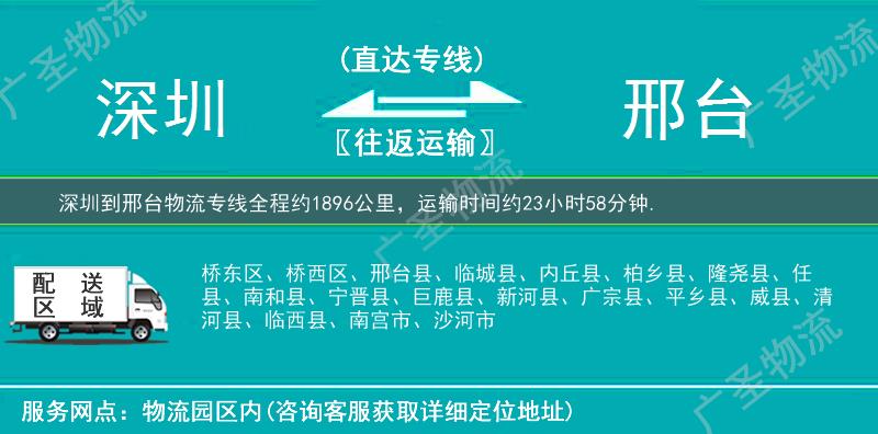 深圳到邢臺物流專線