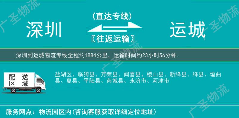 深圳到運城物流專線