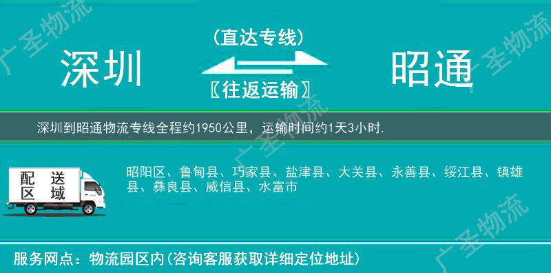深圳到昭通物流專(zhuān)線