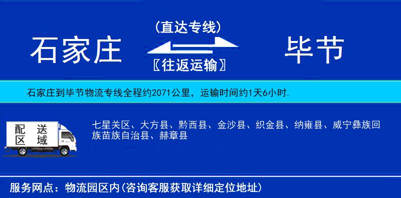石家莊到畢節(jié)貨運專線
