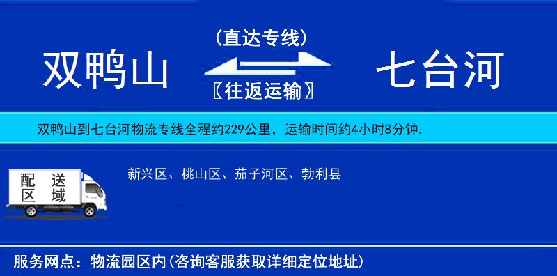 雙鴨山到七臺(tái)河物流專線