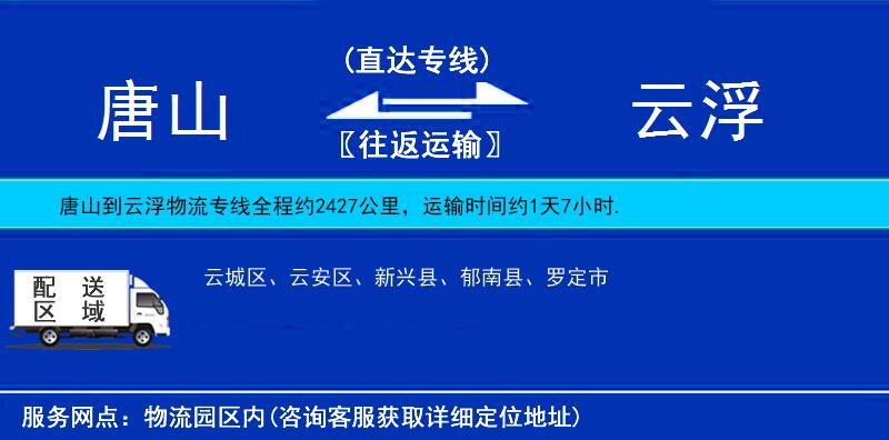 唐山到云浮物流專線