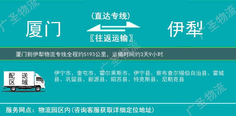 廈門到伊犁物流專線