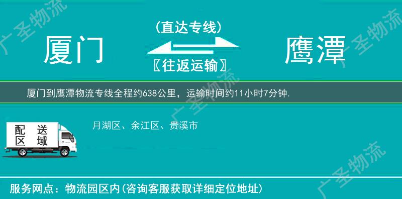 廈門到鷹潭物流專線