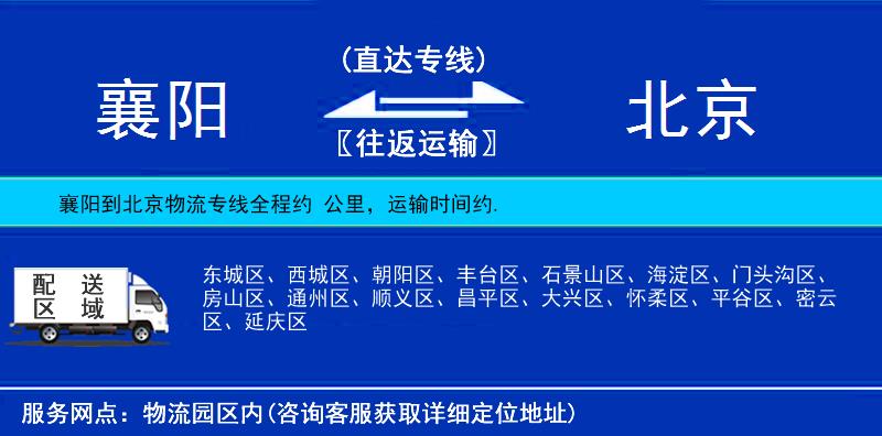 襄陽(yáng)到北京物流專(zhuān)線(xiàn)