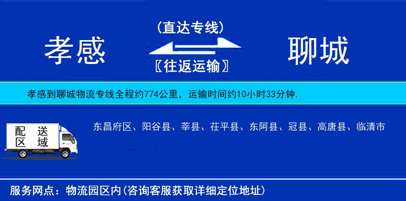 孝感到聊城物流專線