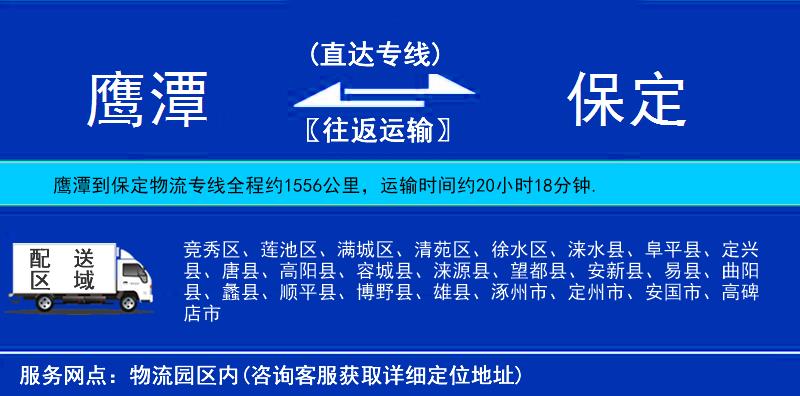鷹潭到保定物流專線