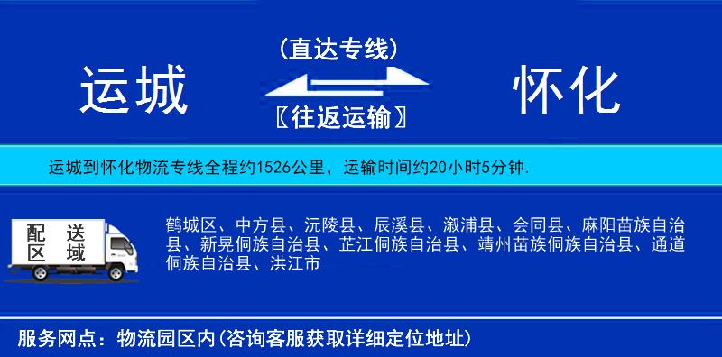 運城到懷化貨運專線