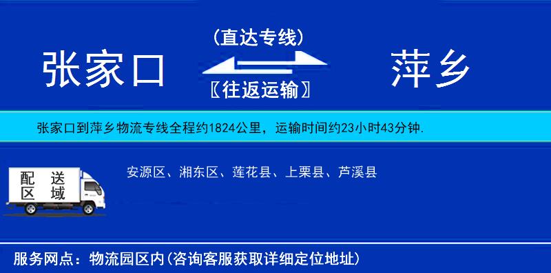 張家口到萍鄉(xiāng)貨運(yùn)專線