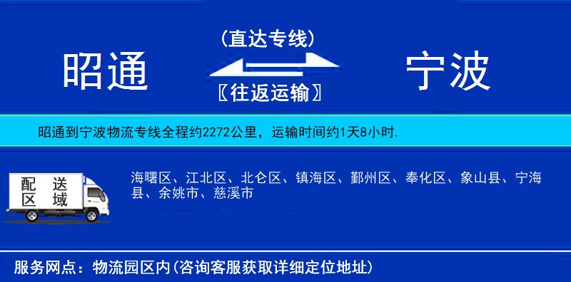 昭通到寧波物流專(zhuān)線