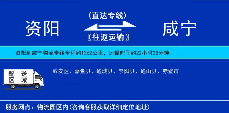 資陽(yáng)到咸寧物流專線